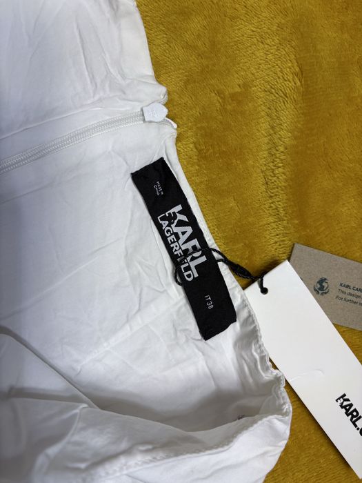Fustă 38 alb albă Karl Lagerfeld scurtă midi