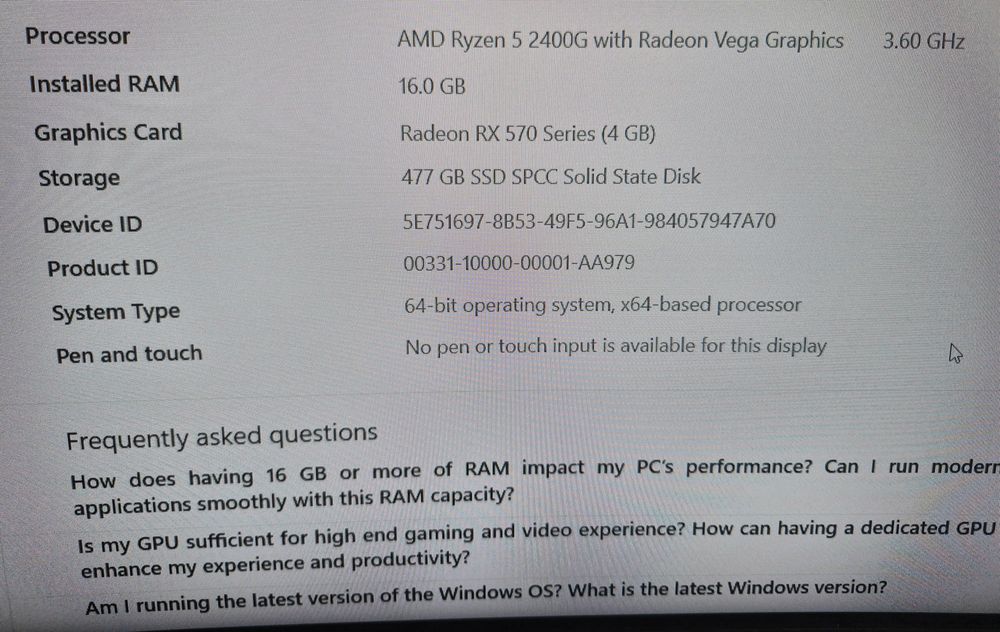 Sistem, PC, desktop, intreg sau pe componente