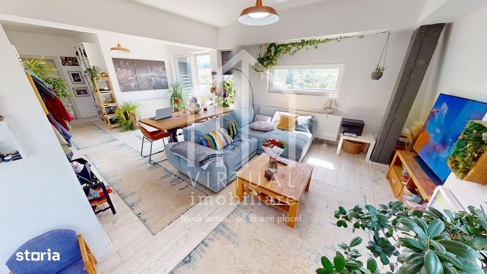 Penthouse cu 3 camere, 89mp utili si terasa 118mp, mobilat, Cisnadie