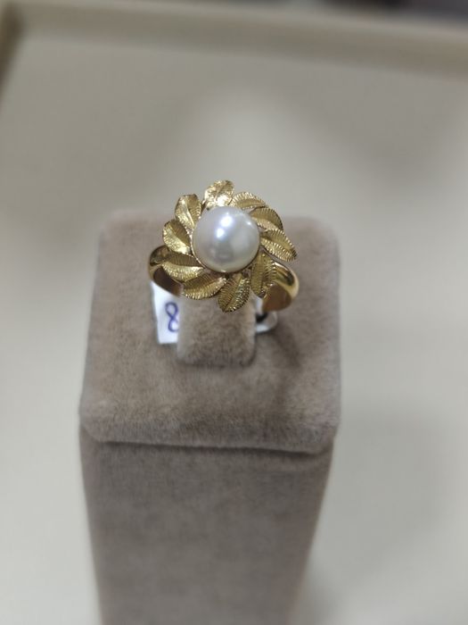 Inel cu perla aur 18k 3.75gr (r)