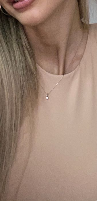 Колие с диамант - бяло и жълто злато Киркориан