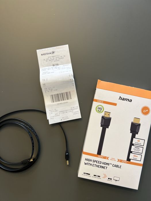 Cablu Hama HDMI Slim, 4K High Speed With Ethernet 2.0 18Gbps - Nou!