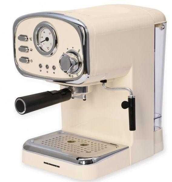 Espressor manual Heinner Retro Cream HEM-1100CR, Resigilat,