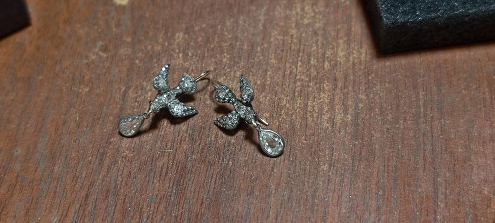 Серьги "птички"антиквар  56 проба