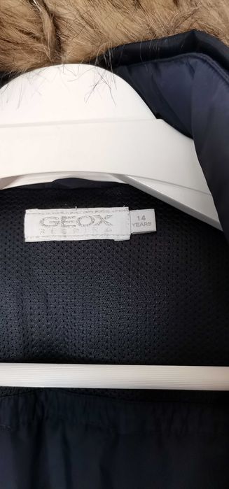 Geacă jacheta lunga fete iarna GEOX Respira mărimea 14 ani Parka navy