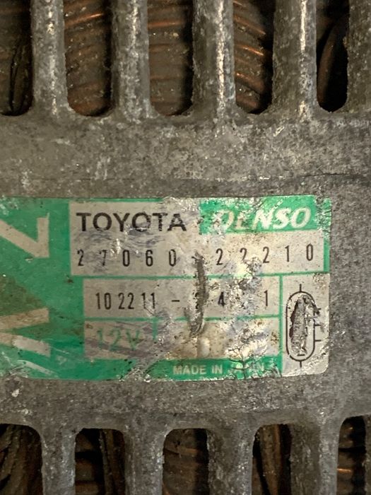 Alternator Toyota Corolla _E12_ 2001 - 2007 1.8 Vvtl-I Ts 2Zz-Ge 10221