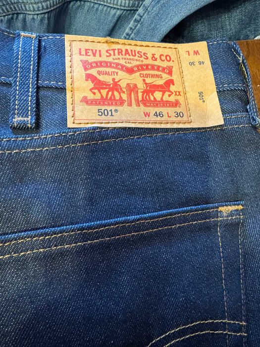Blugi Levi's Strauss model 501 original albastru inchis Denim