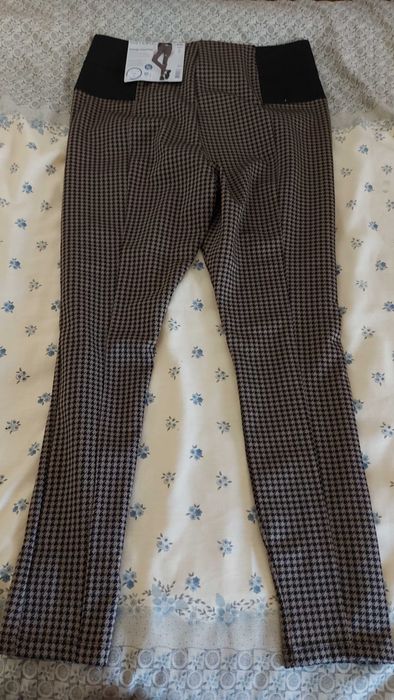 Чисто нови дамски jeggings Esmara XXL – с висока талия и модел „houndstooth“