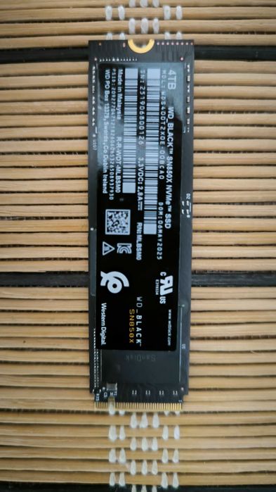 SSD Western Digital Black SN850X 4TB NVME