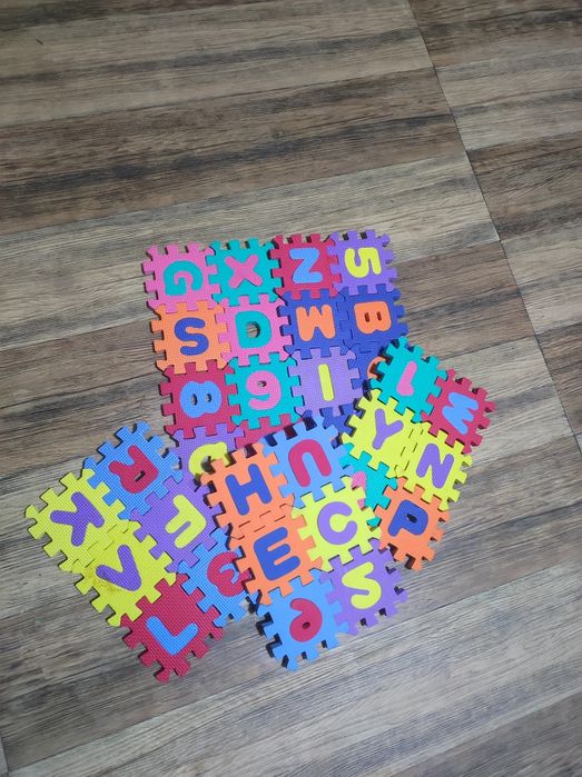 Коврик-пазл "Английский алфавит + цифры"