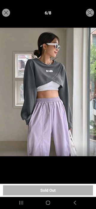 Дамски къс пуловер