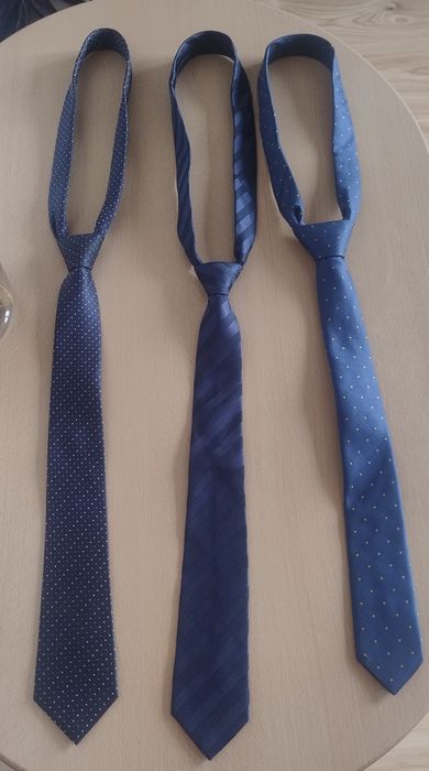 6 cravate nuanțe de albastru și violet cu model