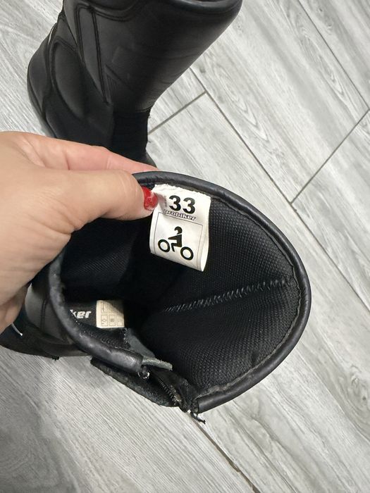 Cizme moto probiker măsura 33 Stare bună Piele