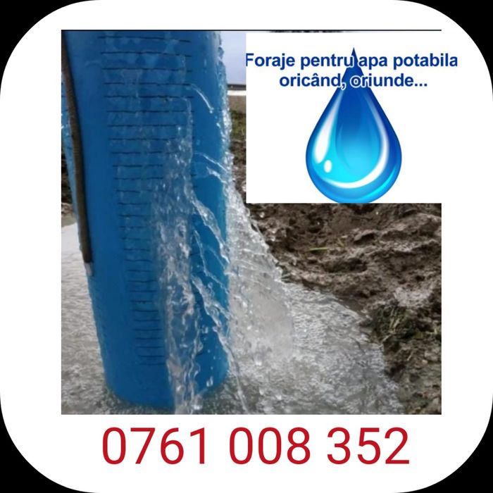 Foraje puțuri de mica si medie adancime