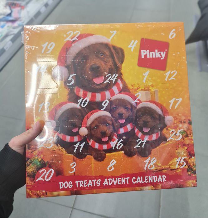 Calendar Advent pentru Câini Pinky cu 24 Gustări, Sigilat