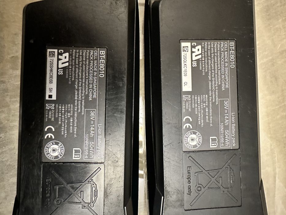 Shimano BT-E8010 baterii Li-ion de 36V./  14 Ah. / 504 Wh