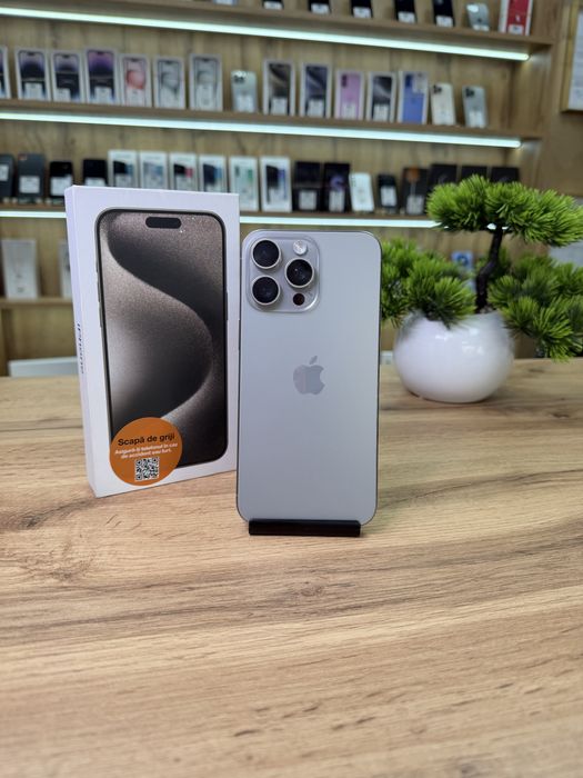 ‼️iPhone 15 Pro Max Natural 512Gb -Sanatate bat.100%- Garantie 12 luni