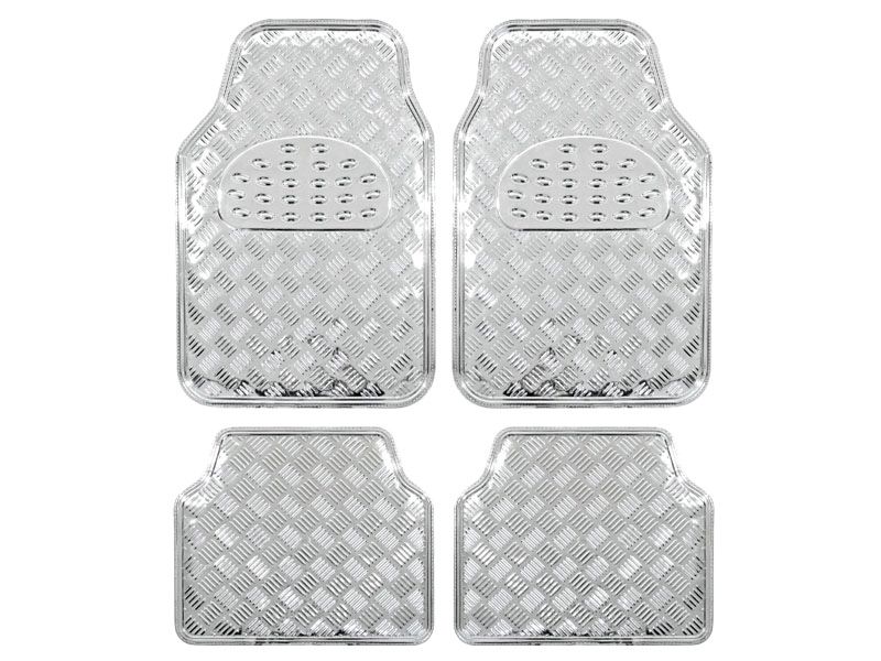 Set covorase lucioase PVC Argintii Crom