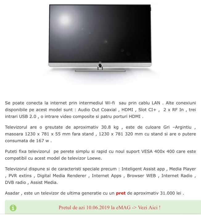 Televizor Loewe Art55