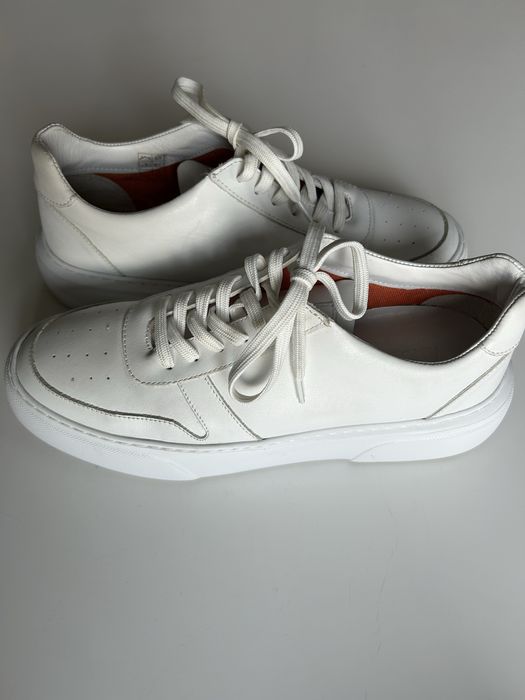 Бели кецове естествена кожа -Andrews 29см стелка