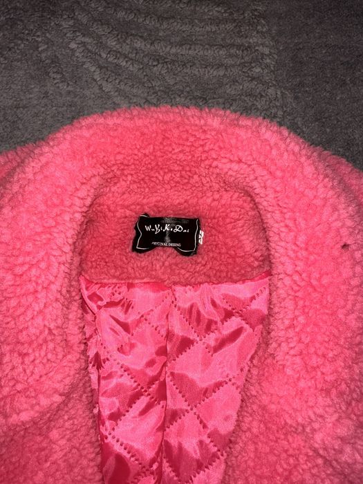 Шуба тедди, розовая