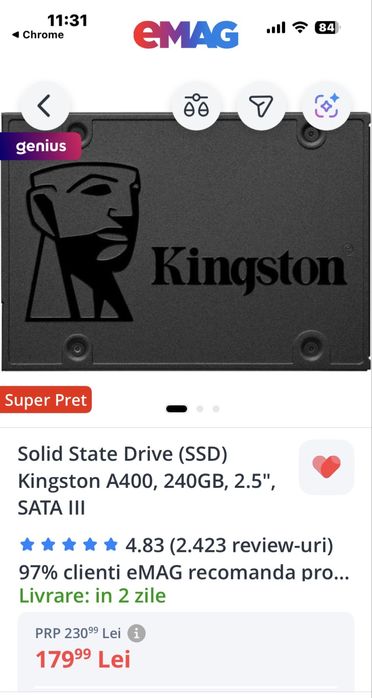 Vand ssd 240GB si HDD 500 GB