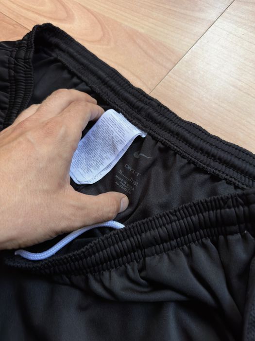 Pantaloni track pants joggers soccer training Nike Dri-fit poliester black side logo embroidery