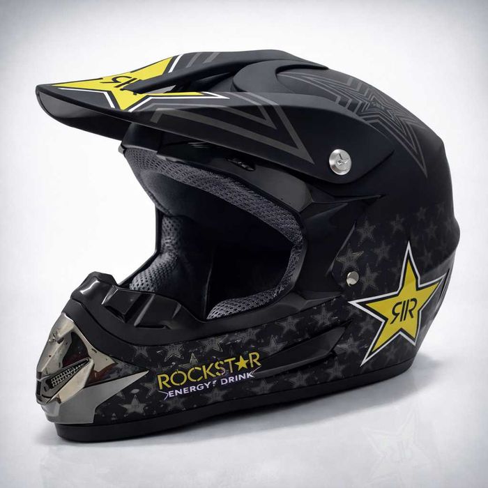 Кросова каска ROCKSTAR, Full Face, DOT Сертификат, Размер: S; M;
