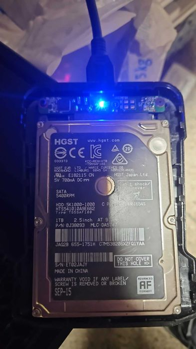 2x HDD laptop 1TB HGST SATA 5400 RPM