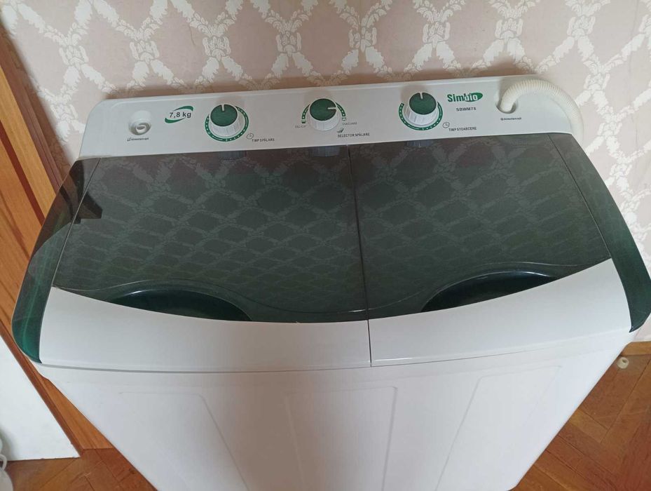 Полуавтоматична пералня   SIMBIO  за /пране и центрофуга/ 7-8 кг.