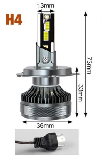 Becuri LED H4 Canbus 12V-24V 60000LM set 2buc