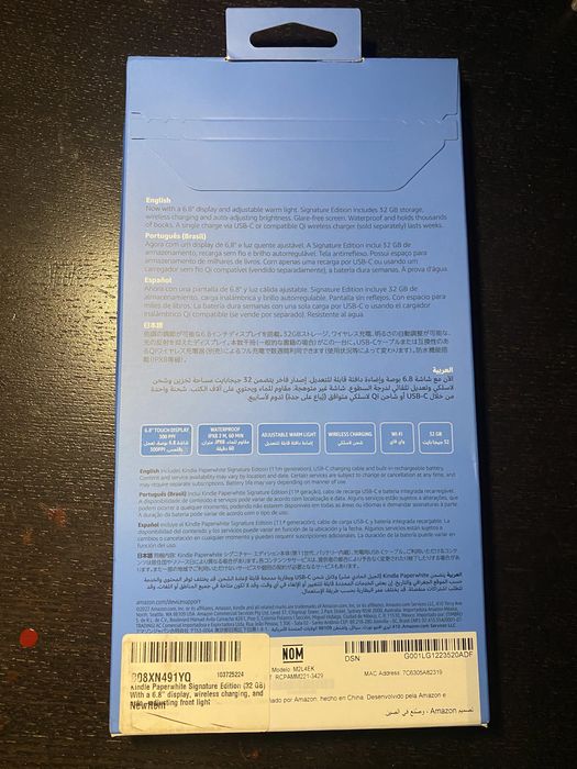 Kindle paperwhite Signature edition 32GB Black