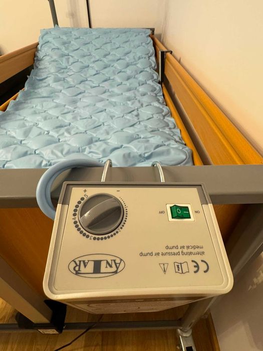 Pat medical electric +saltea anti-escara+scaun cu rotile pentru dus/toaleta