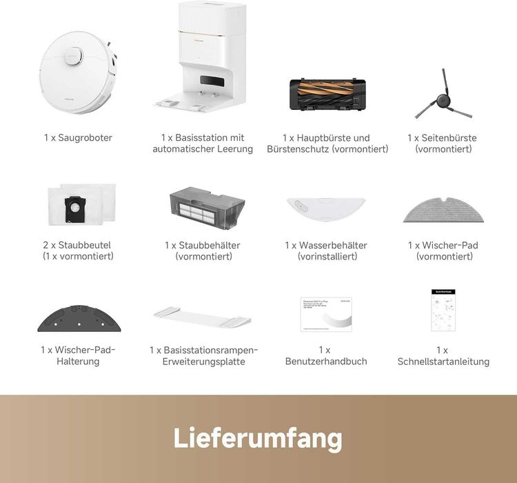 Нова Прахосмукачка Робот с Моп Dreame D20 Pro Plus RLD43SD, 2 години Гаранция, HEPA Филтър, Сухо и Мокро Почистване