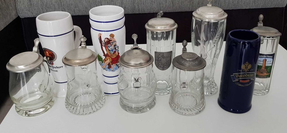 Pahare și farfurii, piese decorative din zinc și farfurii ceramice