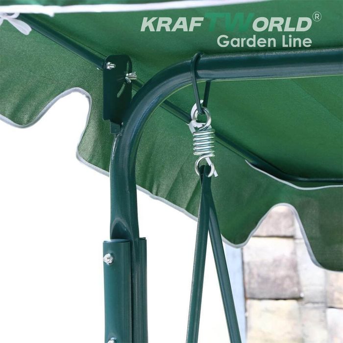 Триместна градинска люлка Тоскана KraftWorld в зелено