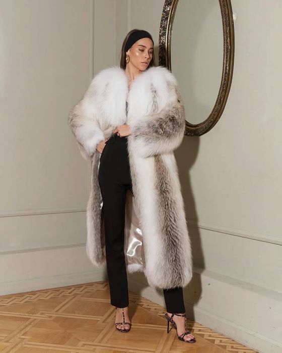 Естествено кожено палто от лисица