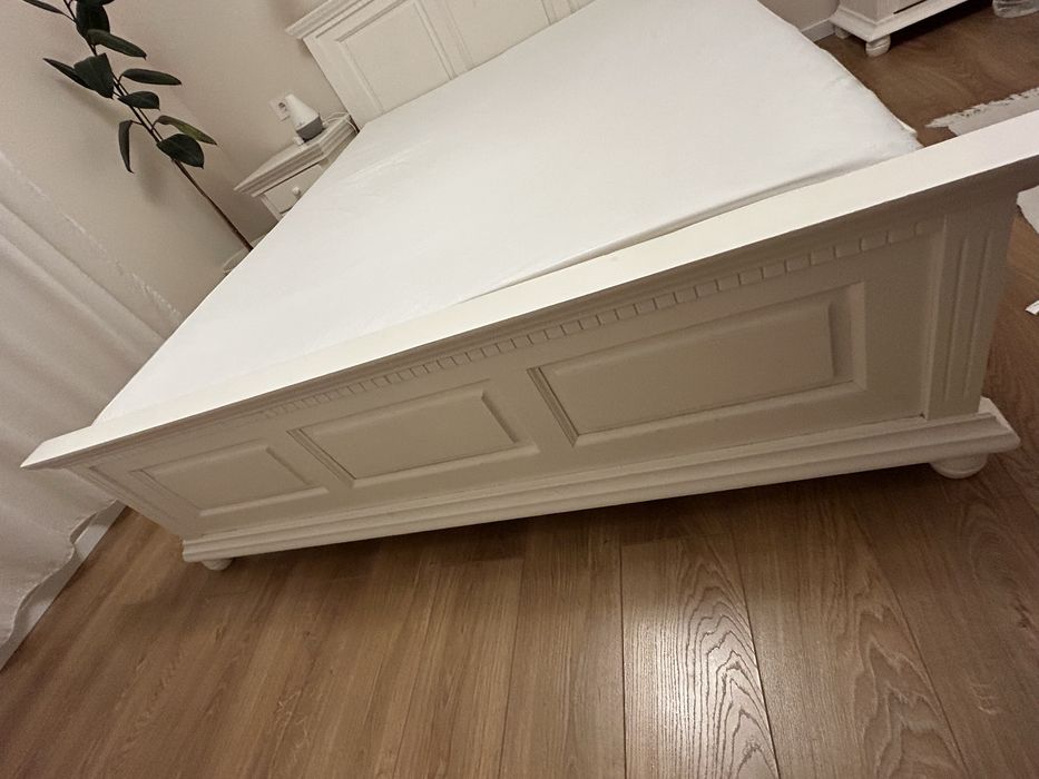 Pat dublu de lemn 160x200