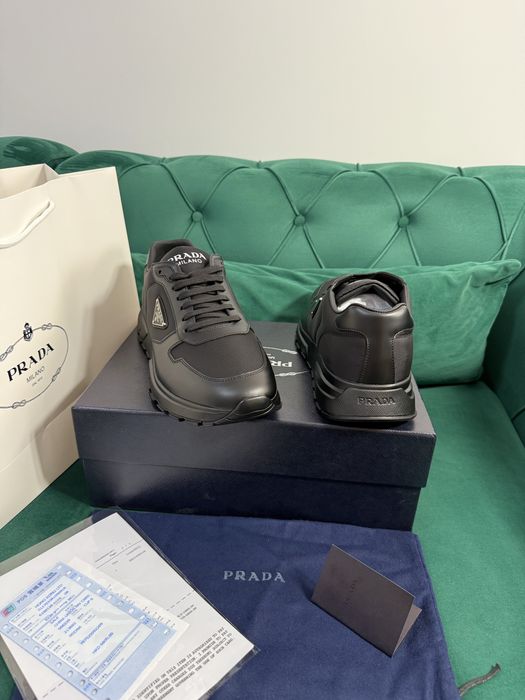 Adidasi Prada piele naturala 100% Full Box colectie noua