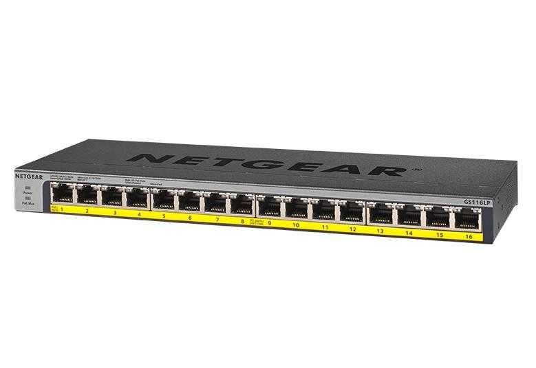Switch Netgear GS116LP 16-Port Gigabit PoE+ Switch with FlexPoE (76W)