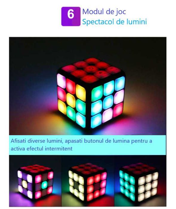 Cub Rubik multiplayer,7 moduri de joc, efecte muzicale si luminoase