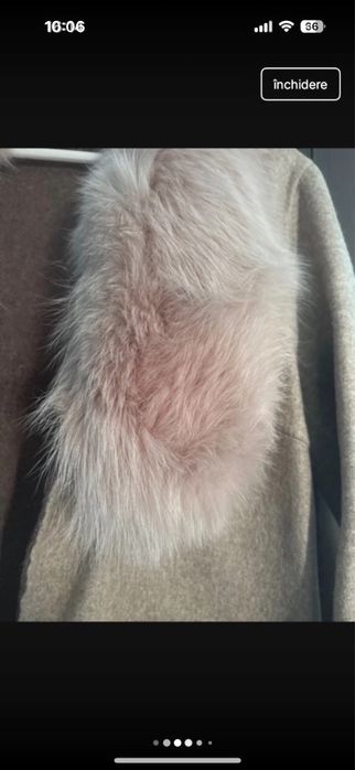 Palton alpaca cu blana naturala