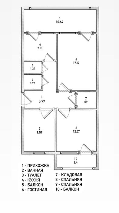 Продается 3-х комнатная квартира