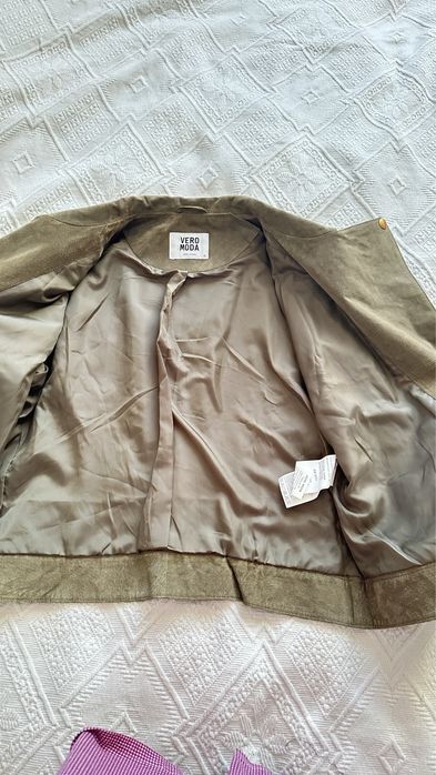 Куртка  замша зеленая