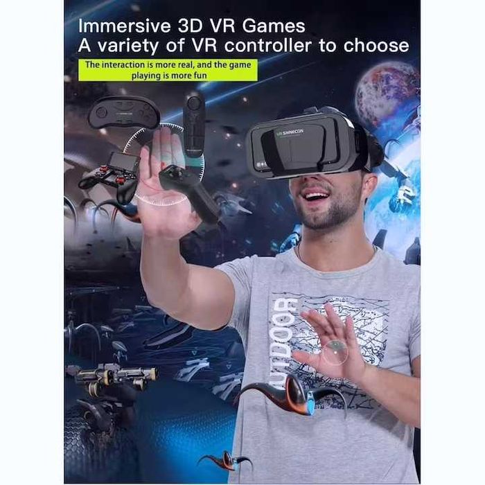 Очила за виртуална реалност VR Glass es + джойстик За смартфон до 7.2”