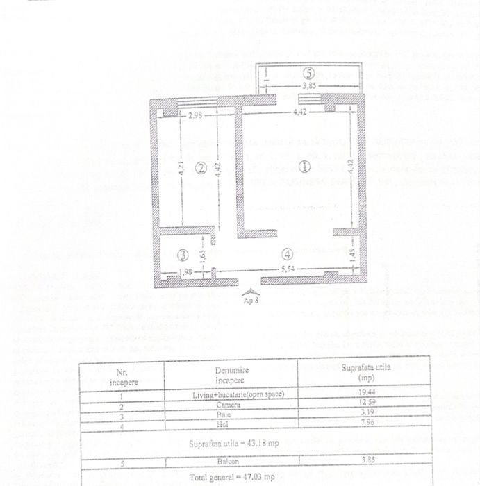 Proprietar ofer spre vanzare apartament cu doua camere