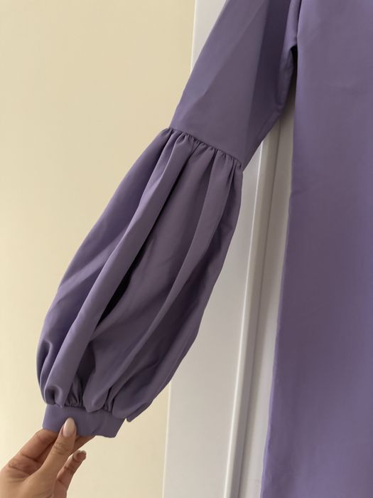 платье длинное сиреневое