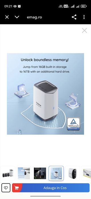 Sistem supraveghere Baseus Statie + 3 camere wireless independente