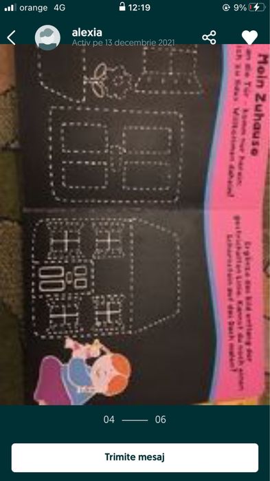 Carte de scris cu creta - lb germana