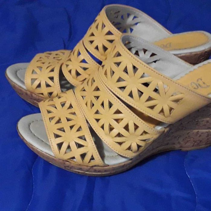 Papuci piele naturala vara